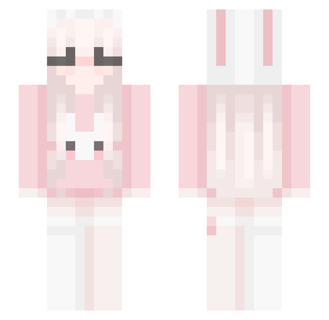 r_XD Minecraft skin, front and back view
