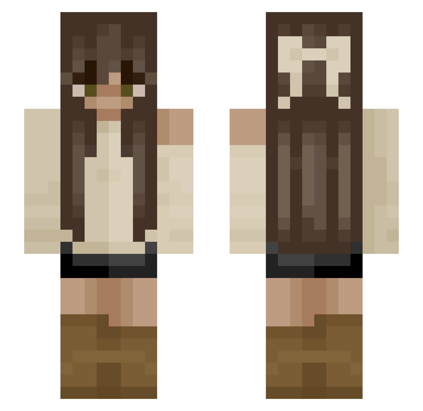 danniimd Minecraft skin, front and back view