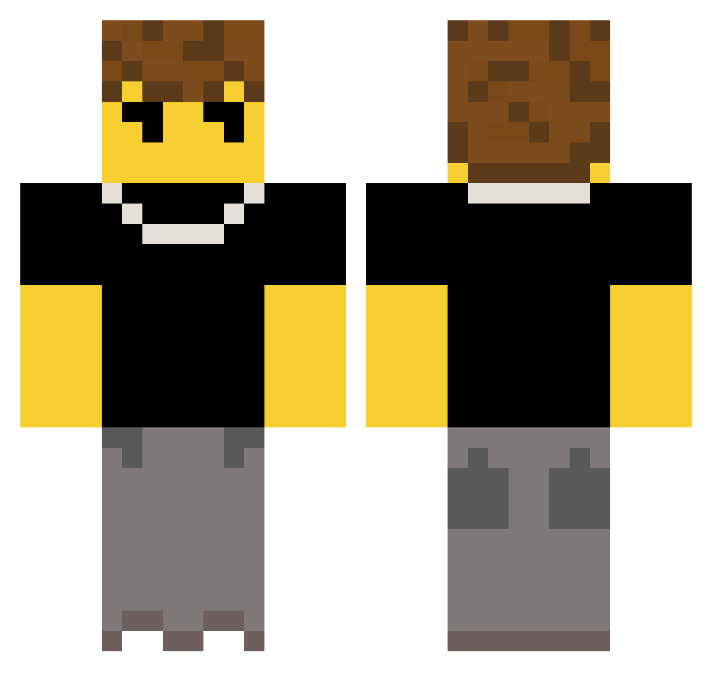 RAMH_NL Minecraft skin, front and back view