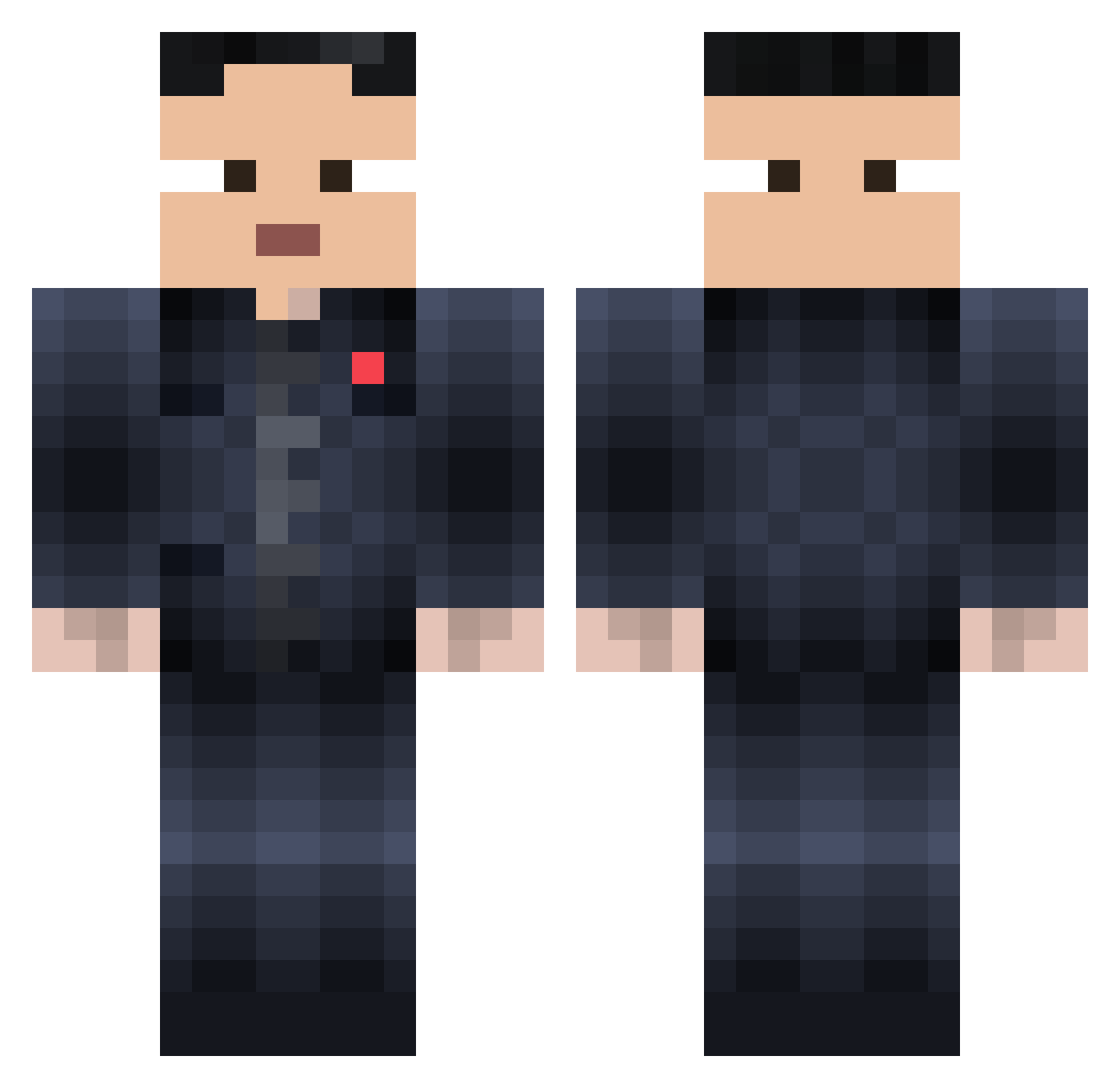 fioffi Minecraft skin, front and back view