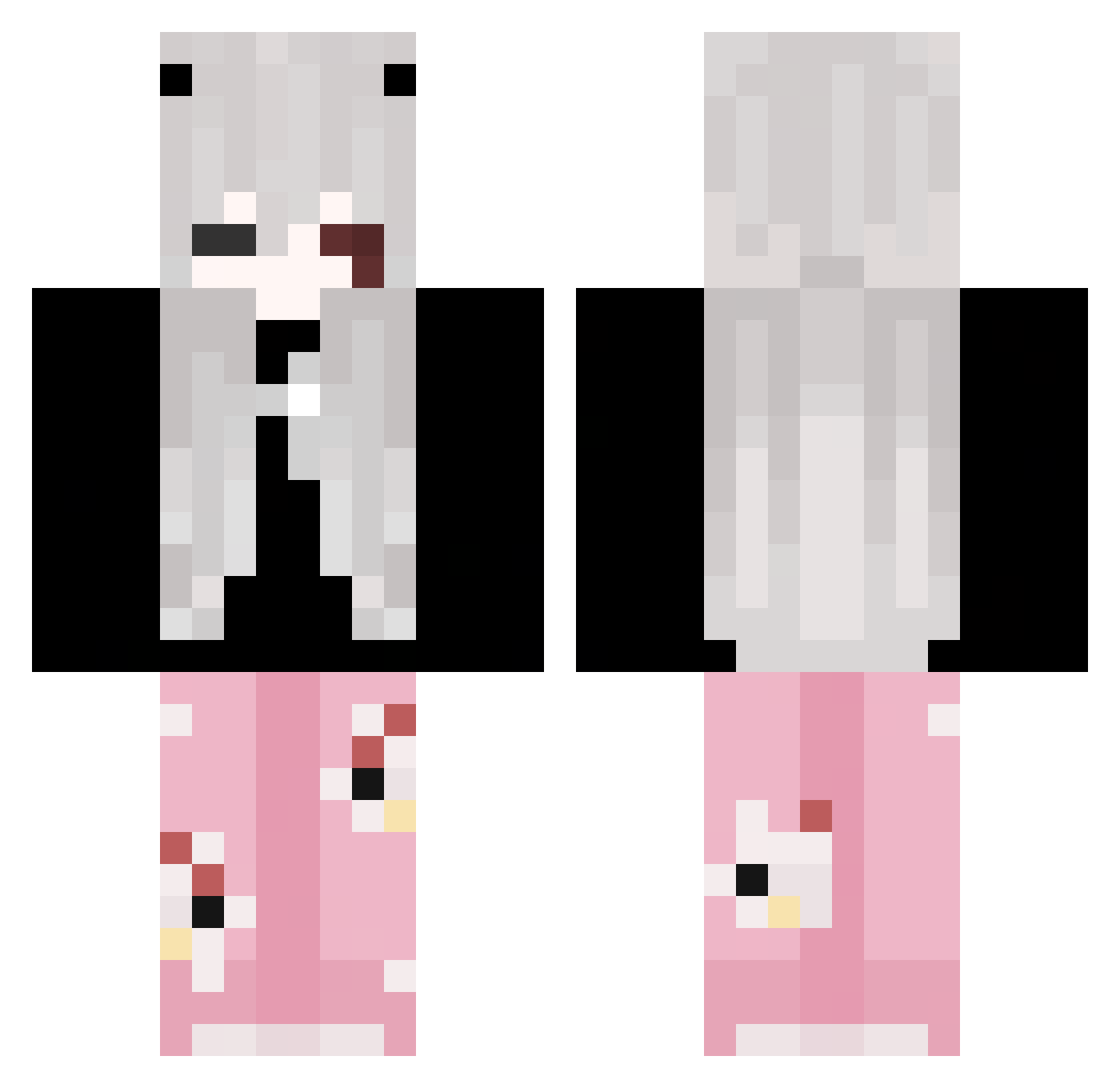 PaySay3 Minecraft skin, front and back view
