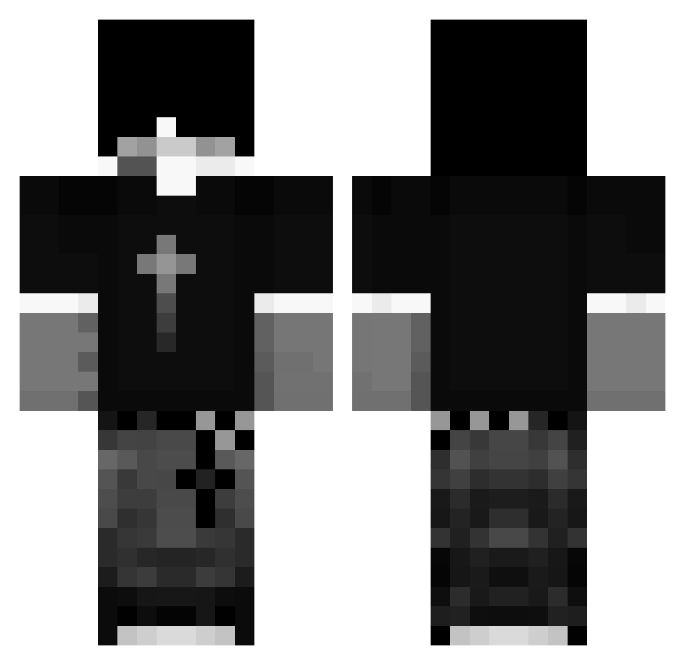 Taggeado Minecraft skin, front and back view