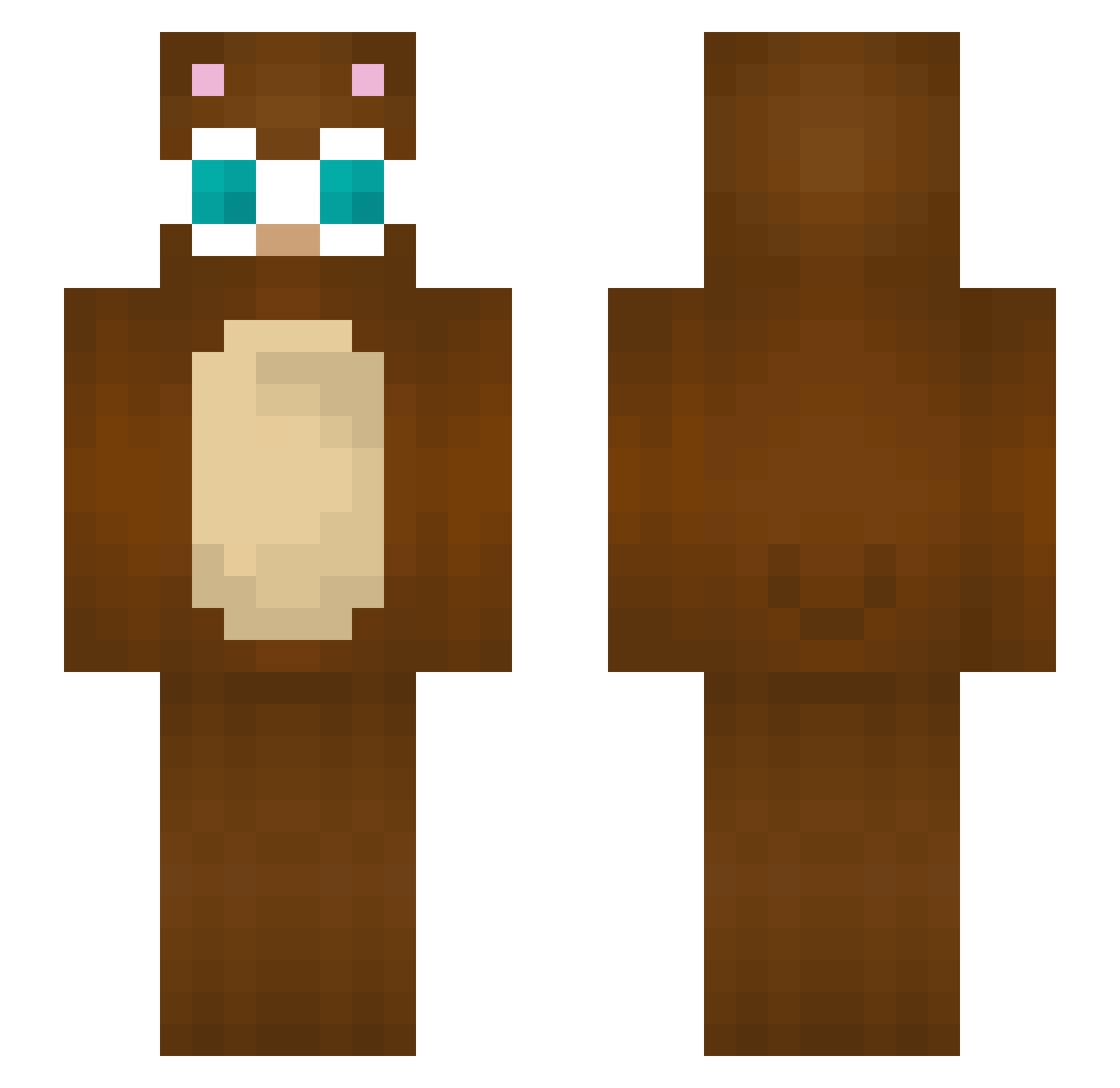 ZewaLoveRankedSW Minecraft skin, front and back view