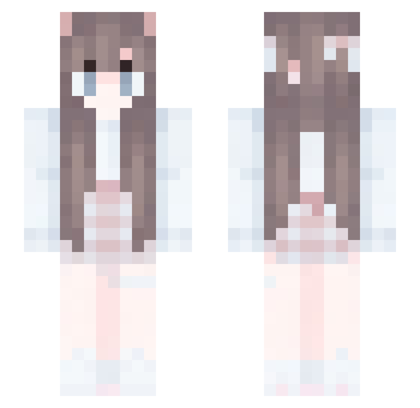 AseelXAZ Minecraft skin, front and back view