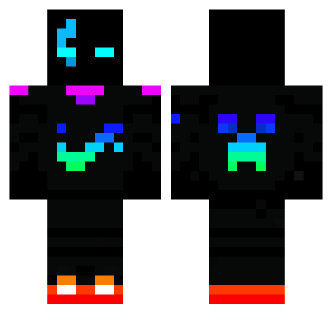 young121314 Minecraft skin, front and back view