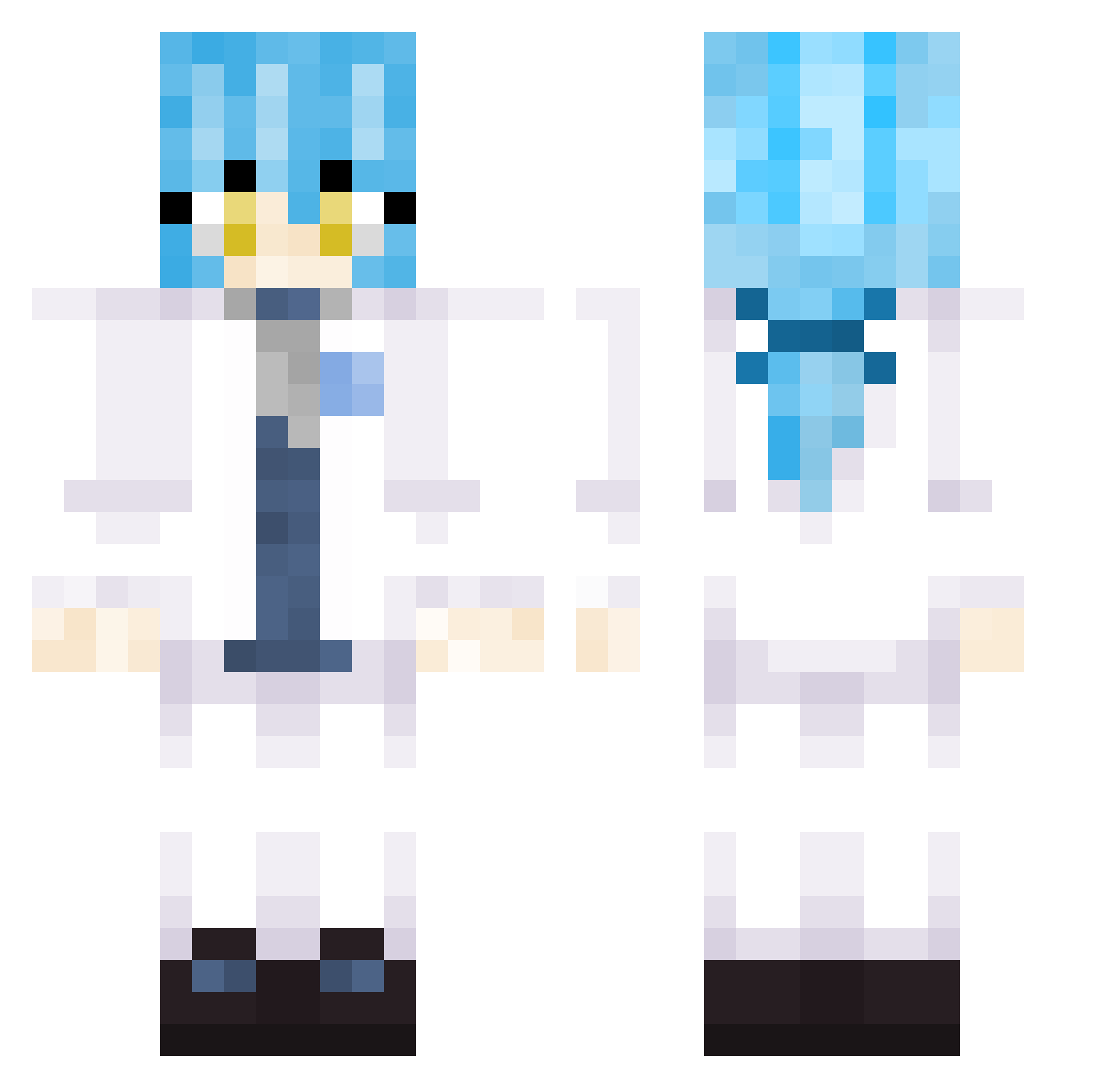TheHonored_slime Minecraft skin, front and back view