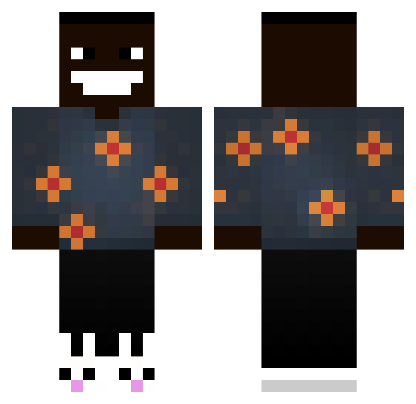 bedrill_ Minecraft skin, front and back view
