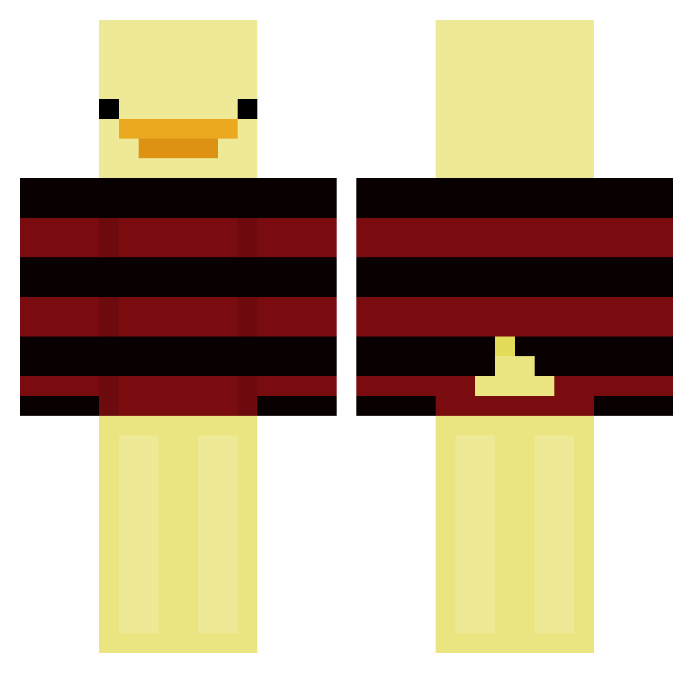 Sappy_w Minecraft skin, front and back view