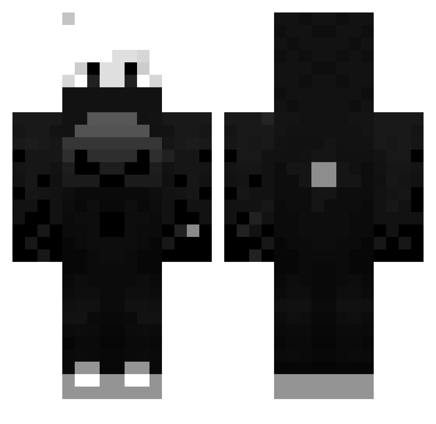 WesarT Minecraft skin, front and back view