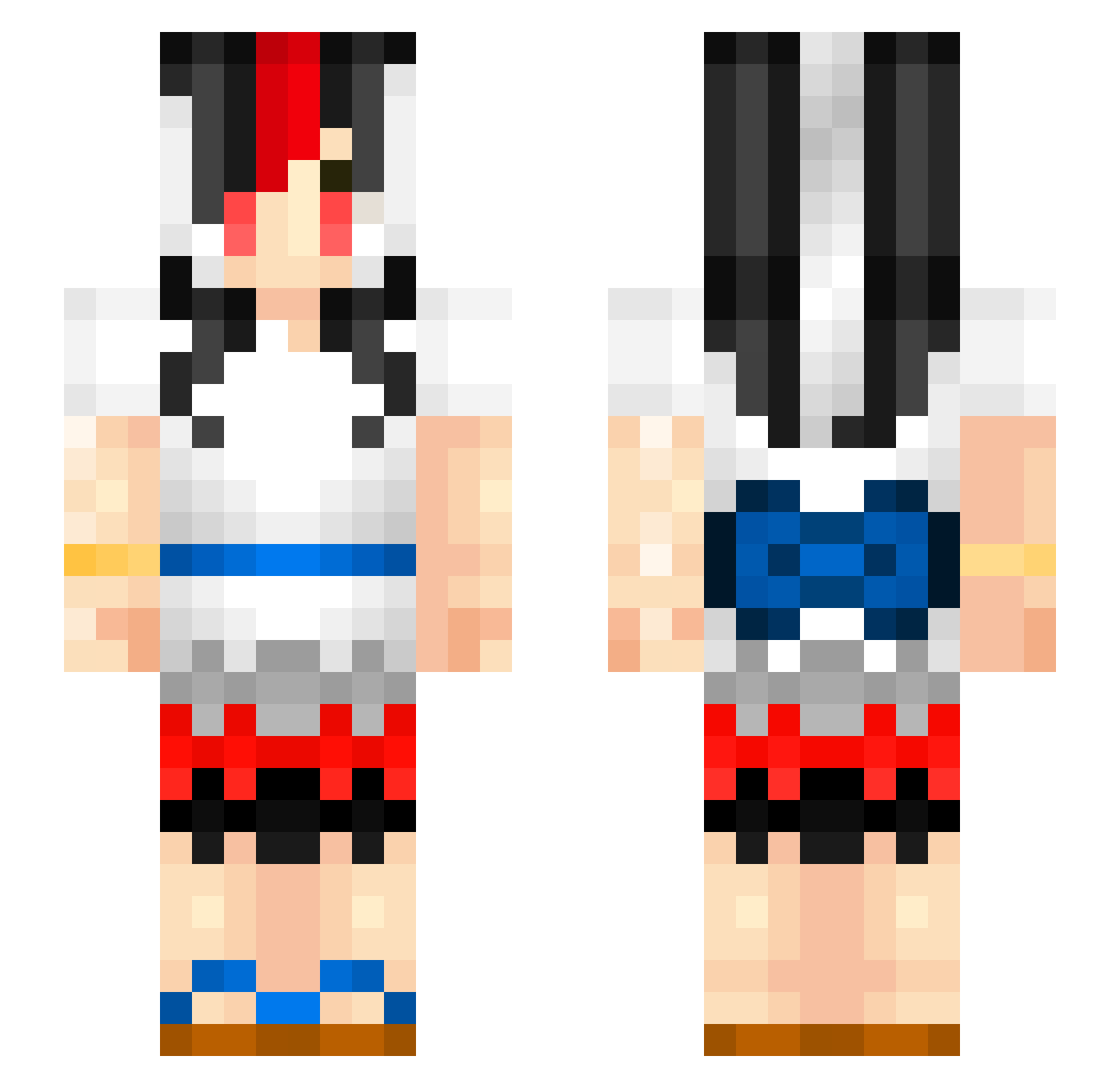 Inconclusiveness Minecraft skin, front and back view