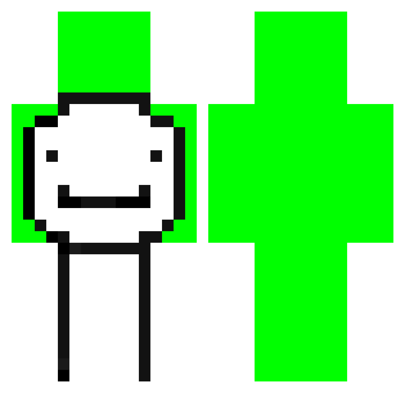 qingyuanmu Minecraft skin, front and back view