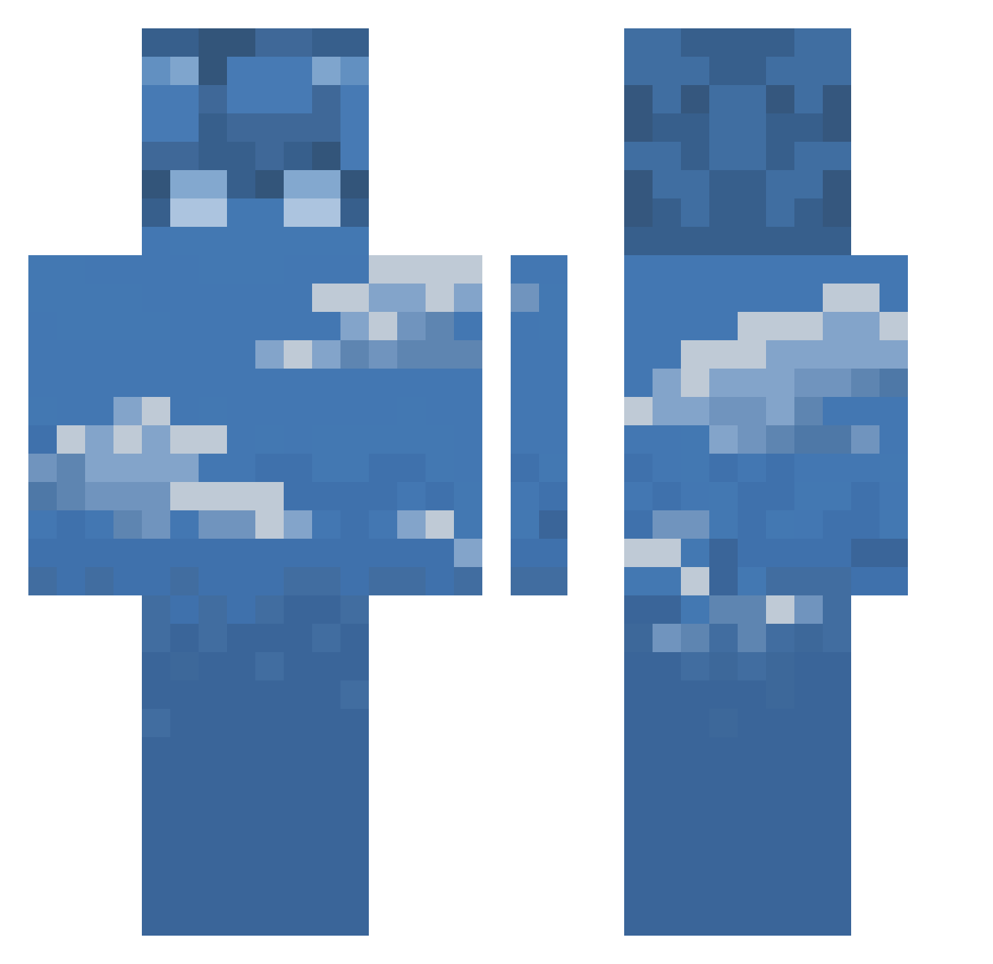 kixiri Minecraft skin, front and back view