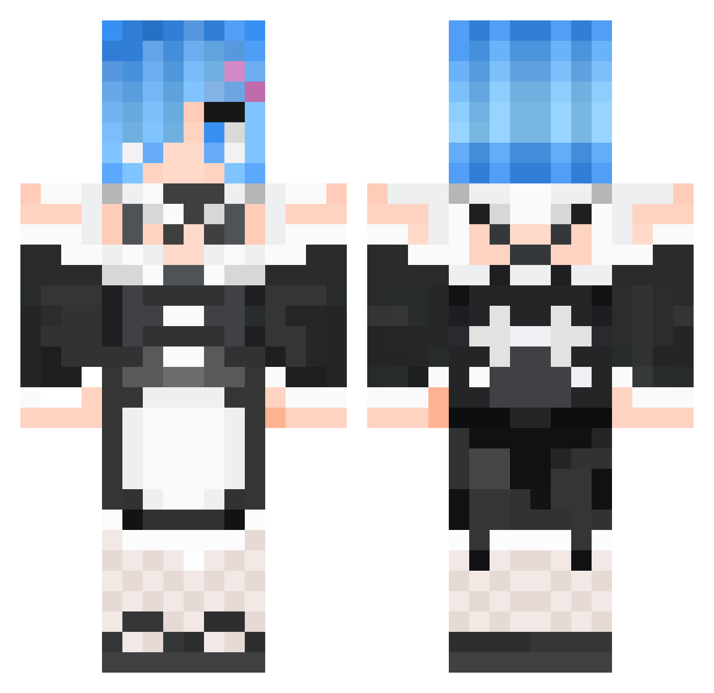 Anatola Minecraft skin, front and back view