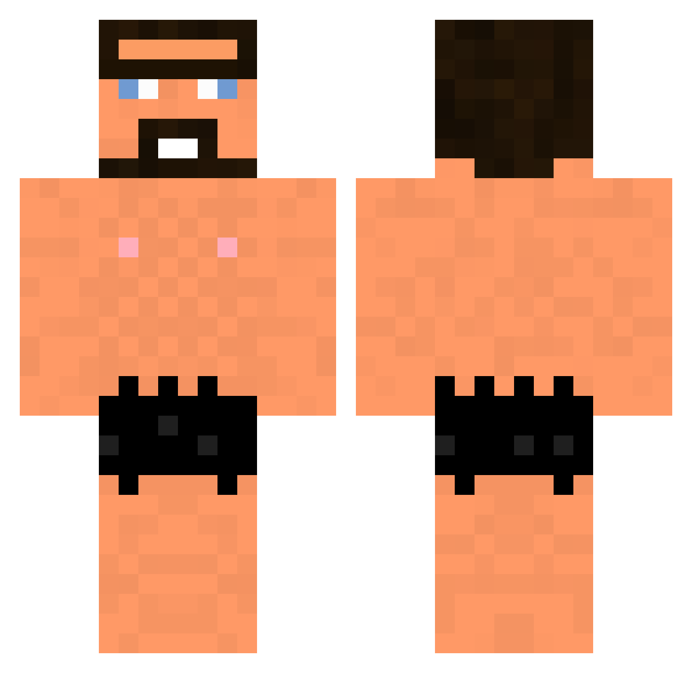 Arrytix Minecraft skin, front and back view