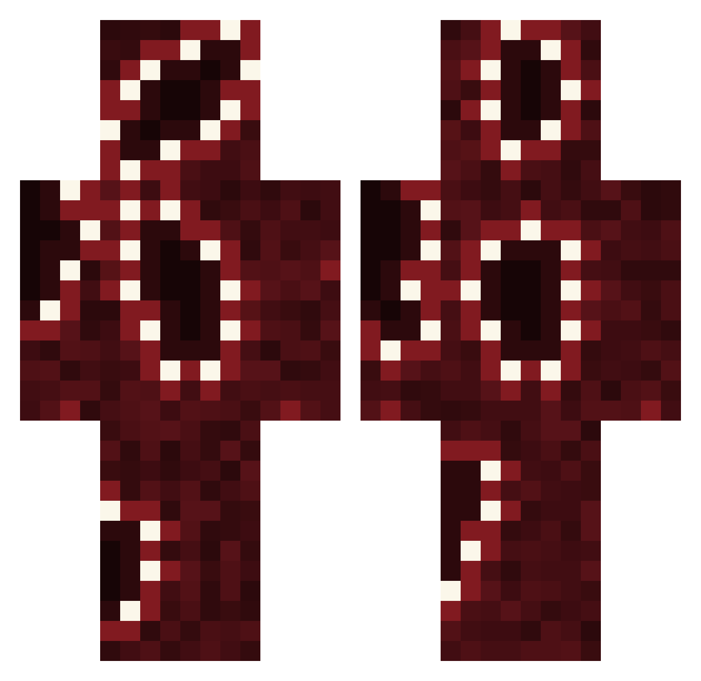 cardiac_arrest_ Minecraft skin, front and back view