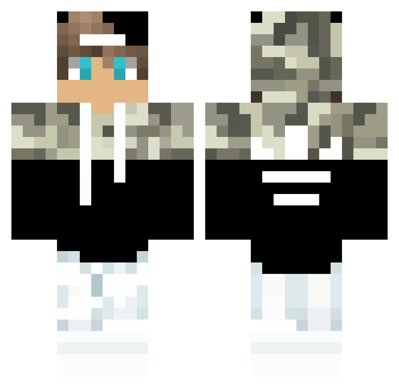 XxxSashixxX Minecraft skin, front and back view
