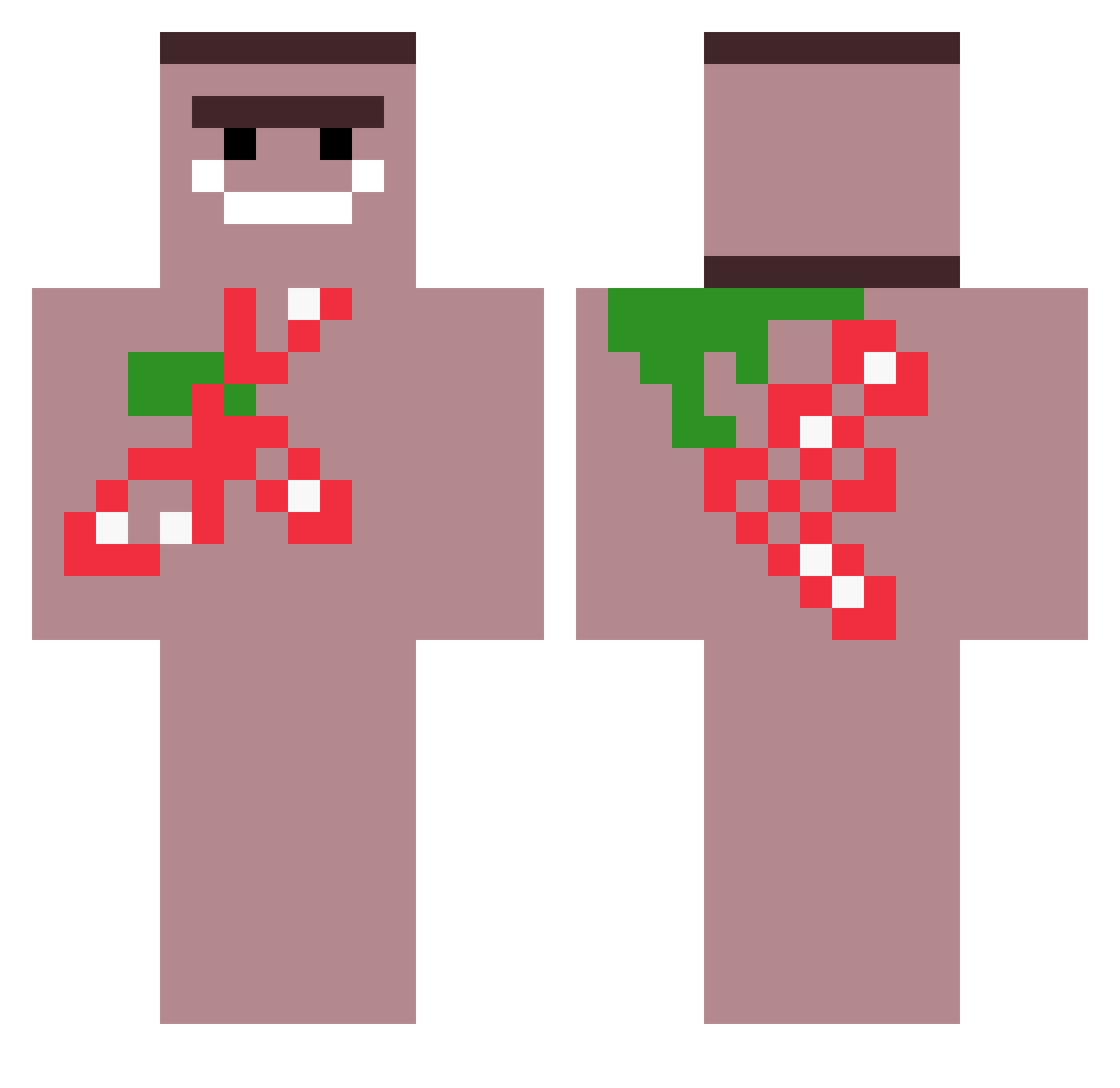 BBLTinto Minecraft skin, front and back view