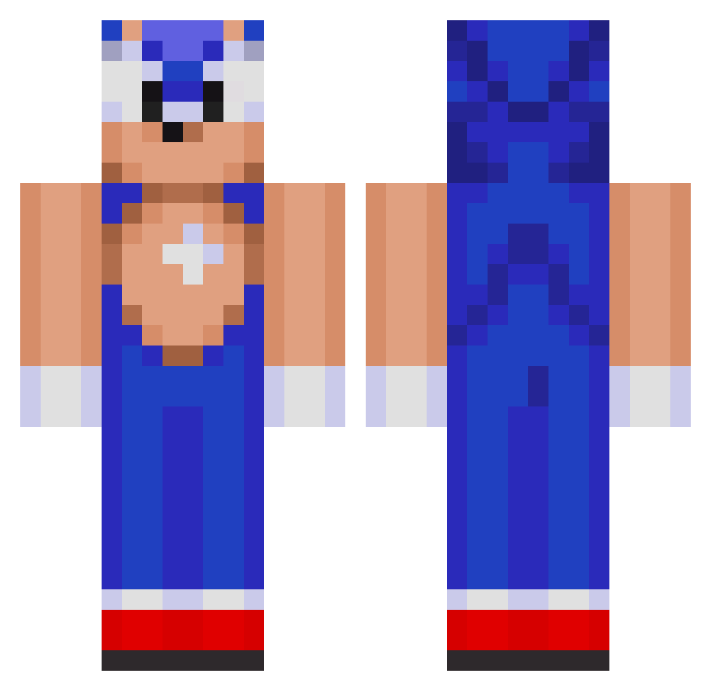 joeyrulez10 Minecraft skin, front and back view