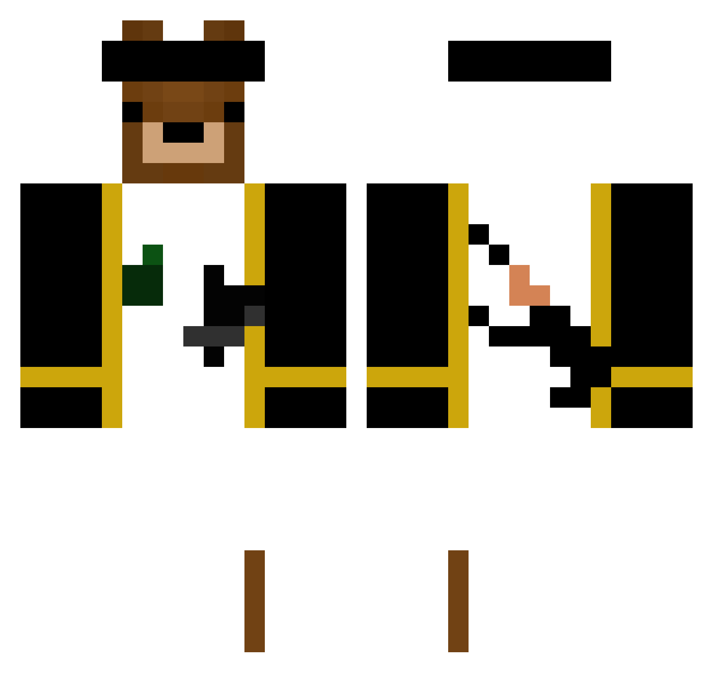 WELDER22 Minecraft skin, front and back view