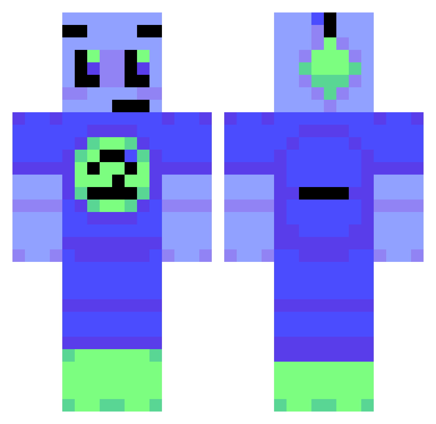 s_keishin Minecraft skin, front and back view