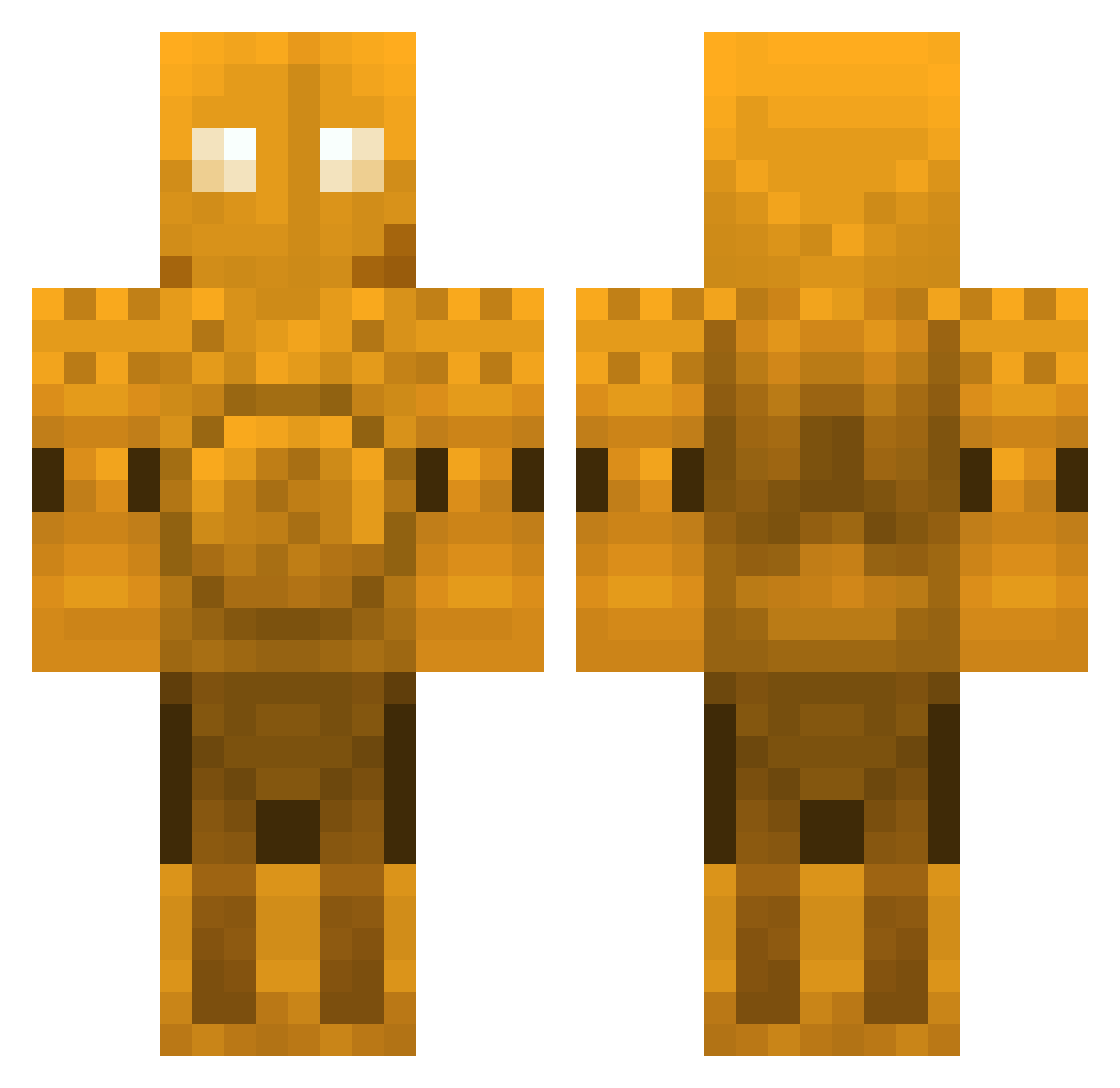 Adepts Minecraft skin, front and back view