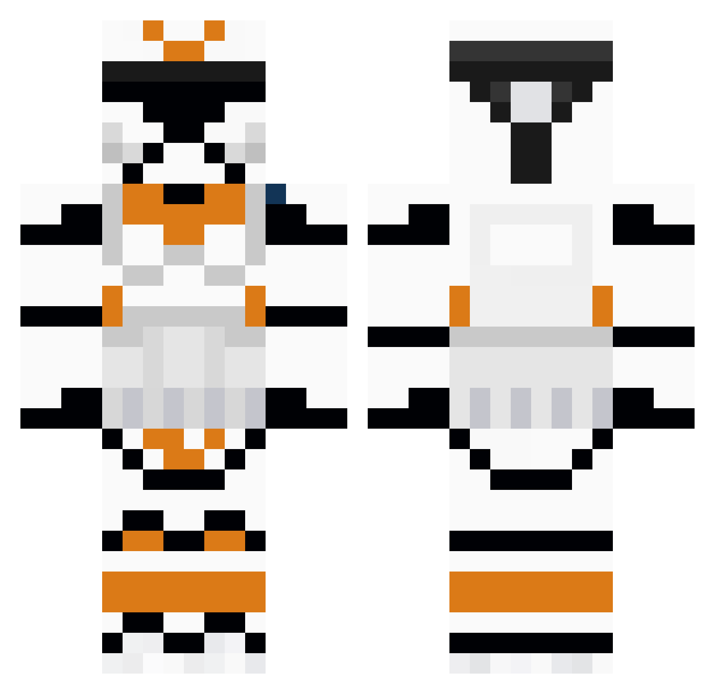 FlukyMeteor2828 Minecraft skin, front and back view
