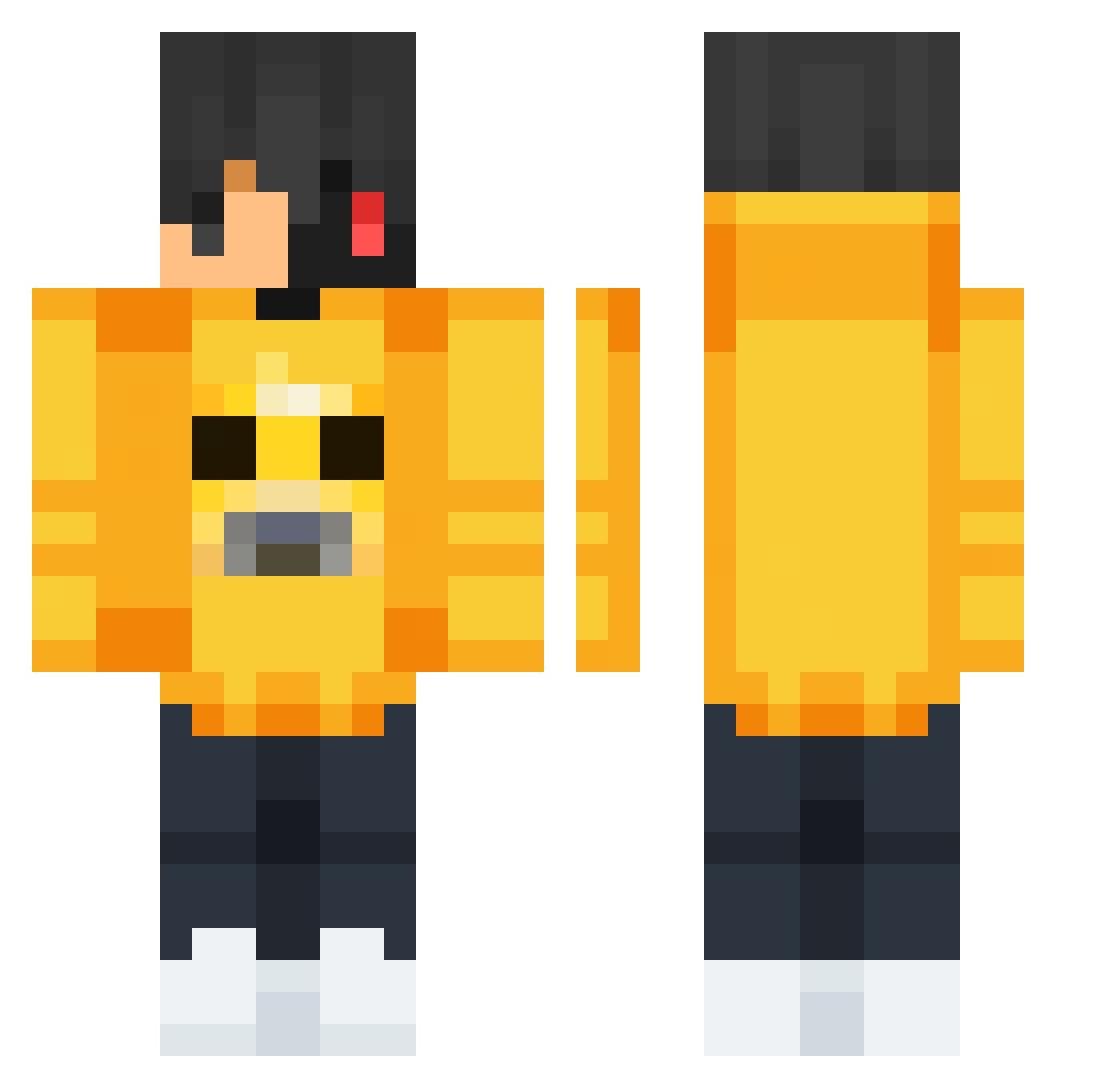 Spacejam1 Minecraft skin, front and back view