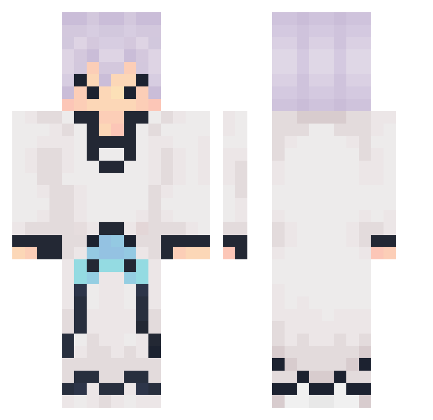 12TSK12 Minecraft skin, front and back view