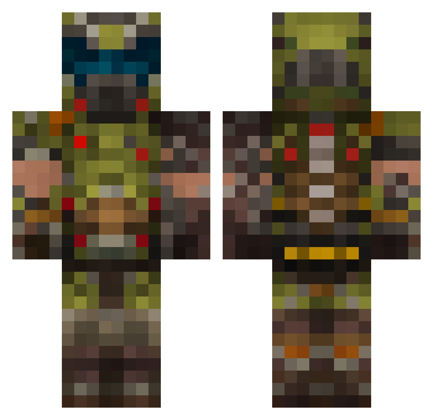 SGmarschal Minecraft skin, front and back view