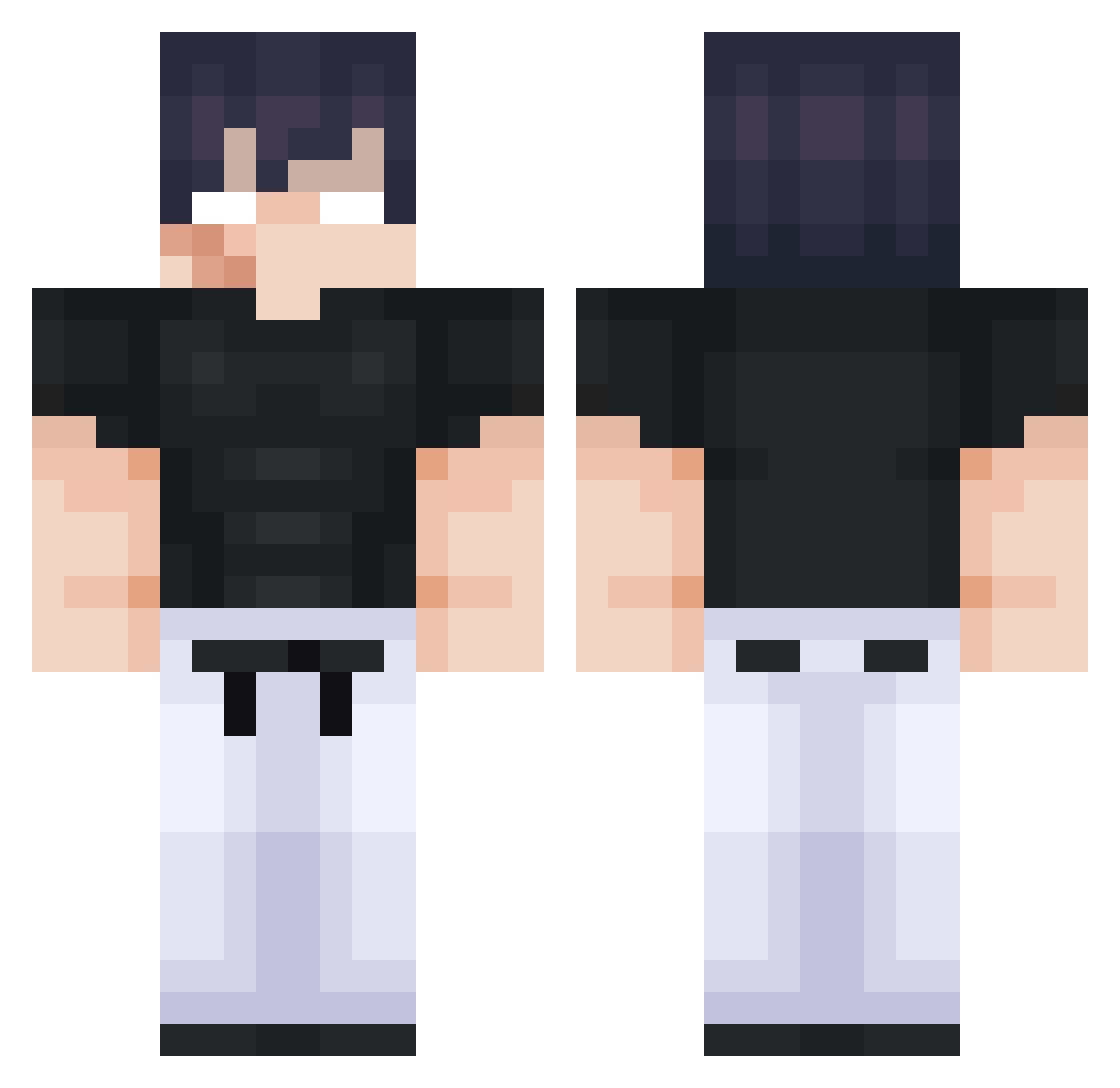 DemonHunter7777 Minecraft skin, front and back view