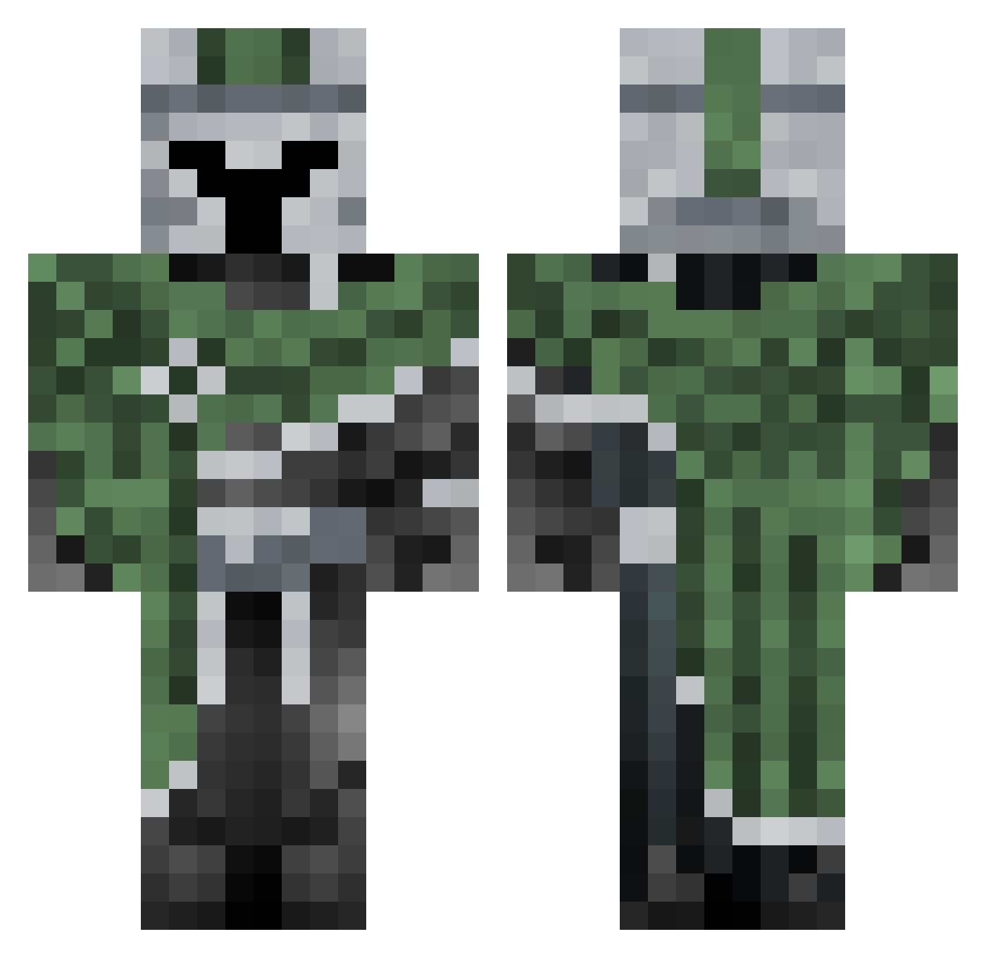 Pythone_ Minecraft skin, front and back view