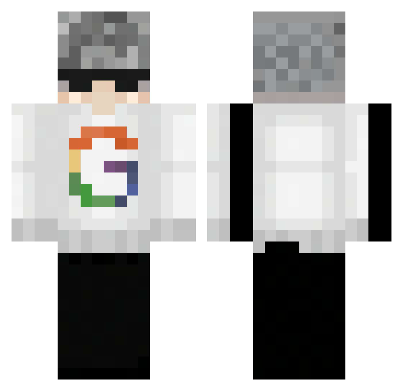 wtf417 Minecraft skin, front and back view