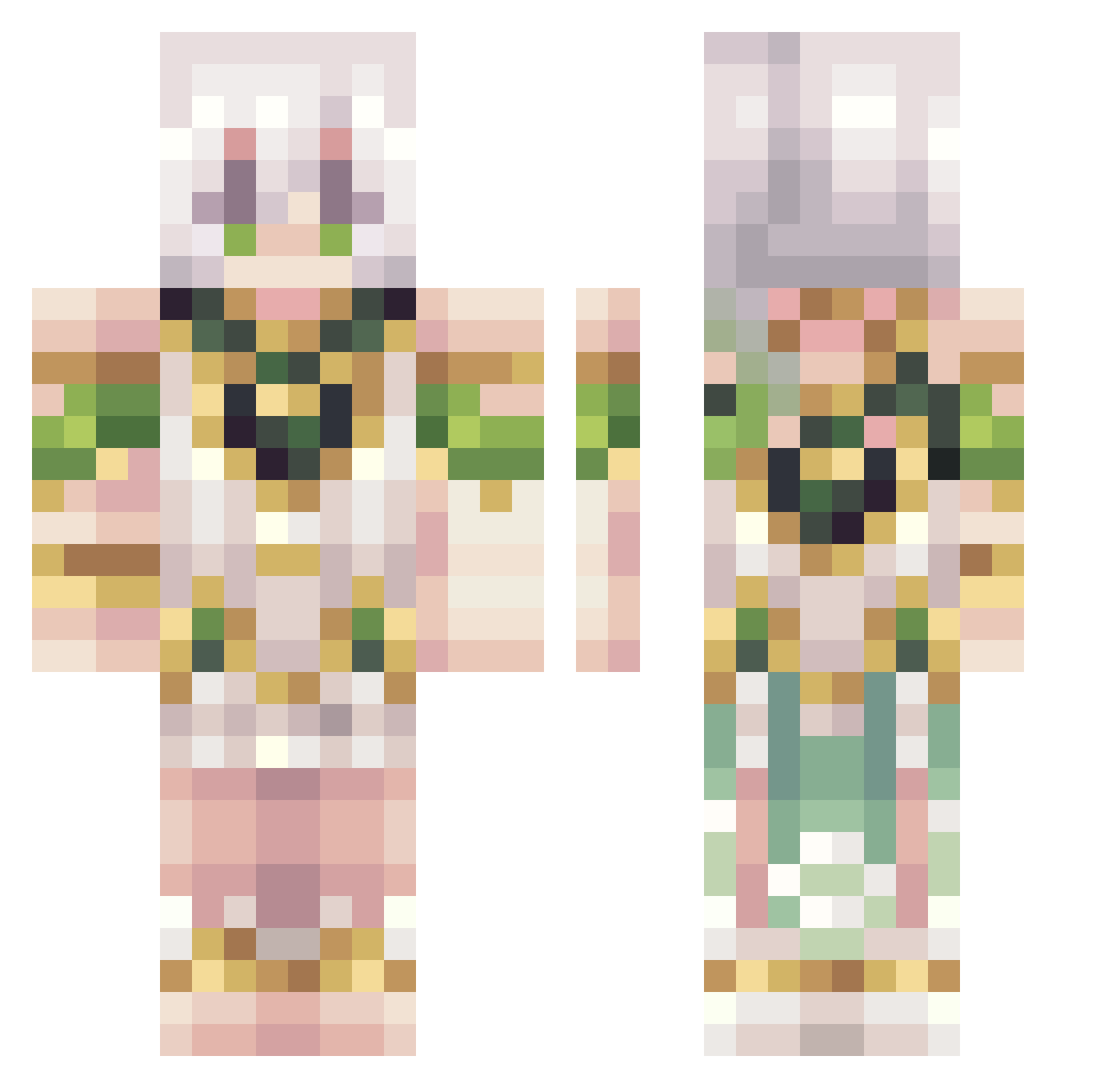 Kevin__SaMa Minecraft skin, front and back view