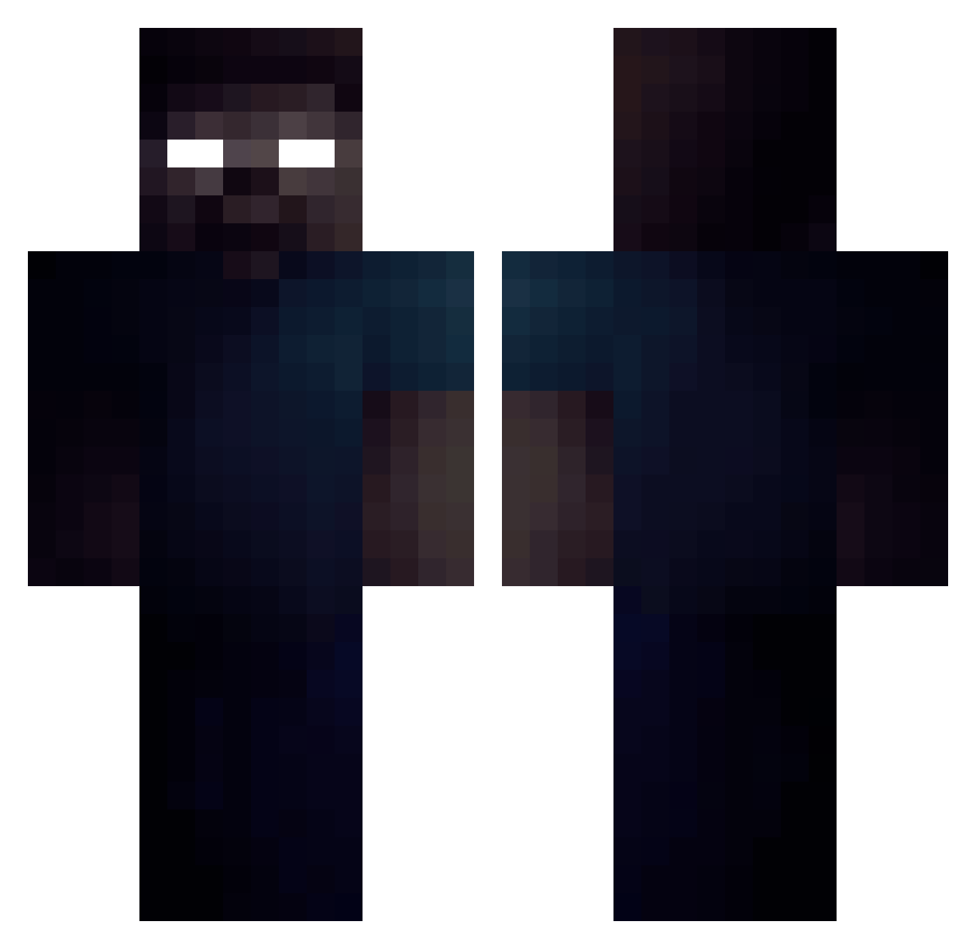 nunesr Minecraft skin, front and back view