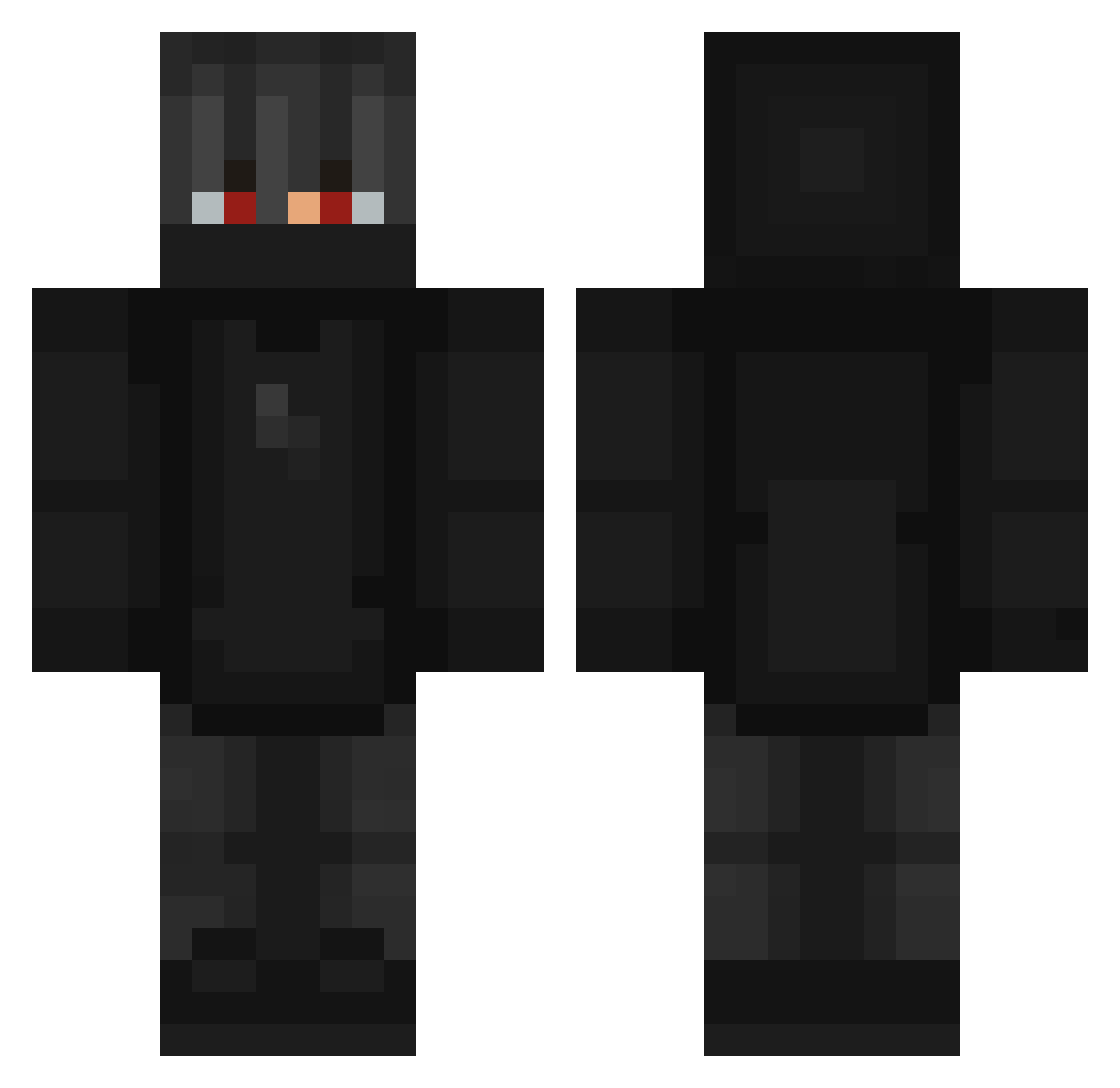 PolishBanana Minecraft skin, front and back view