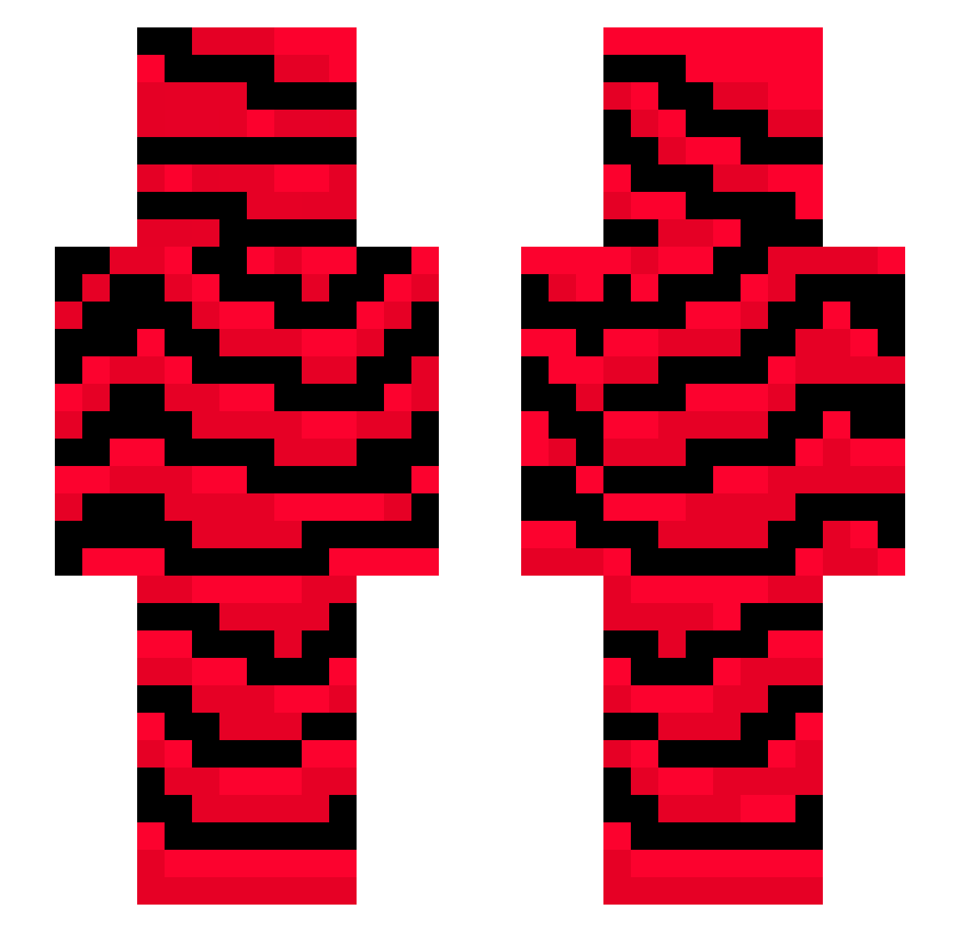 YaBoiMoo Minecraft skin, front and back view