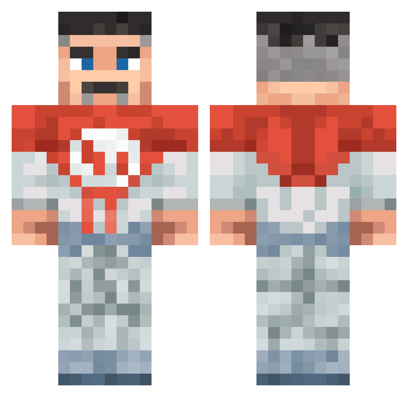 SenorBenjo Minecraft skin, front and back view