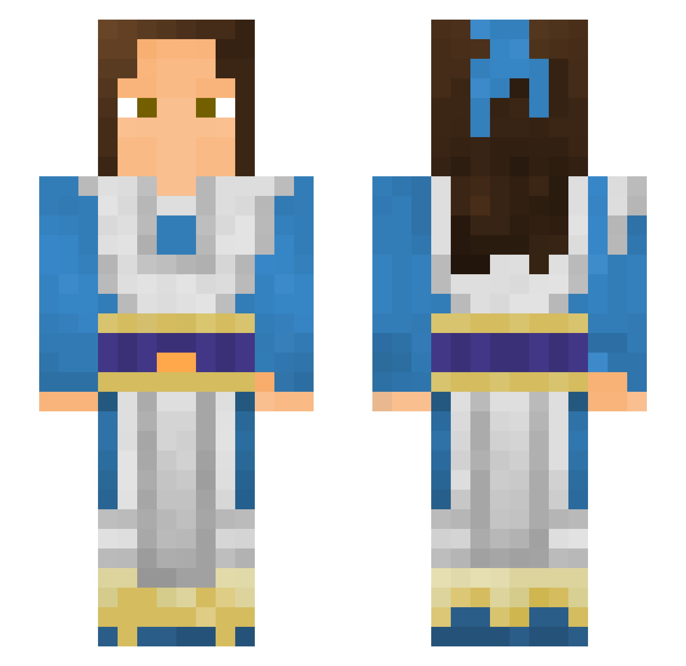 methol Minecraft skin, front and back view