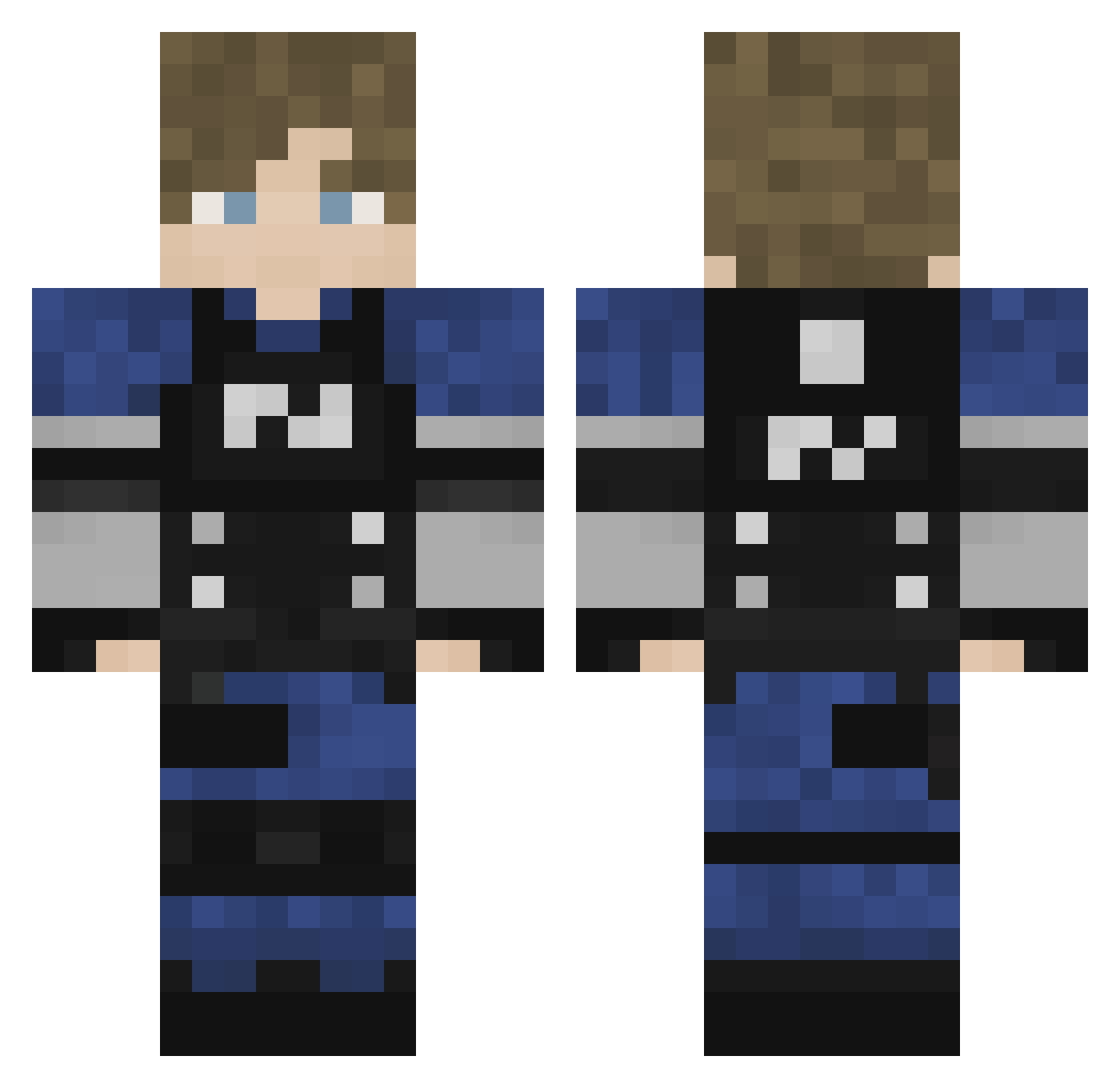 Candice10009 Minecraft skin, front and back view