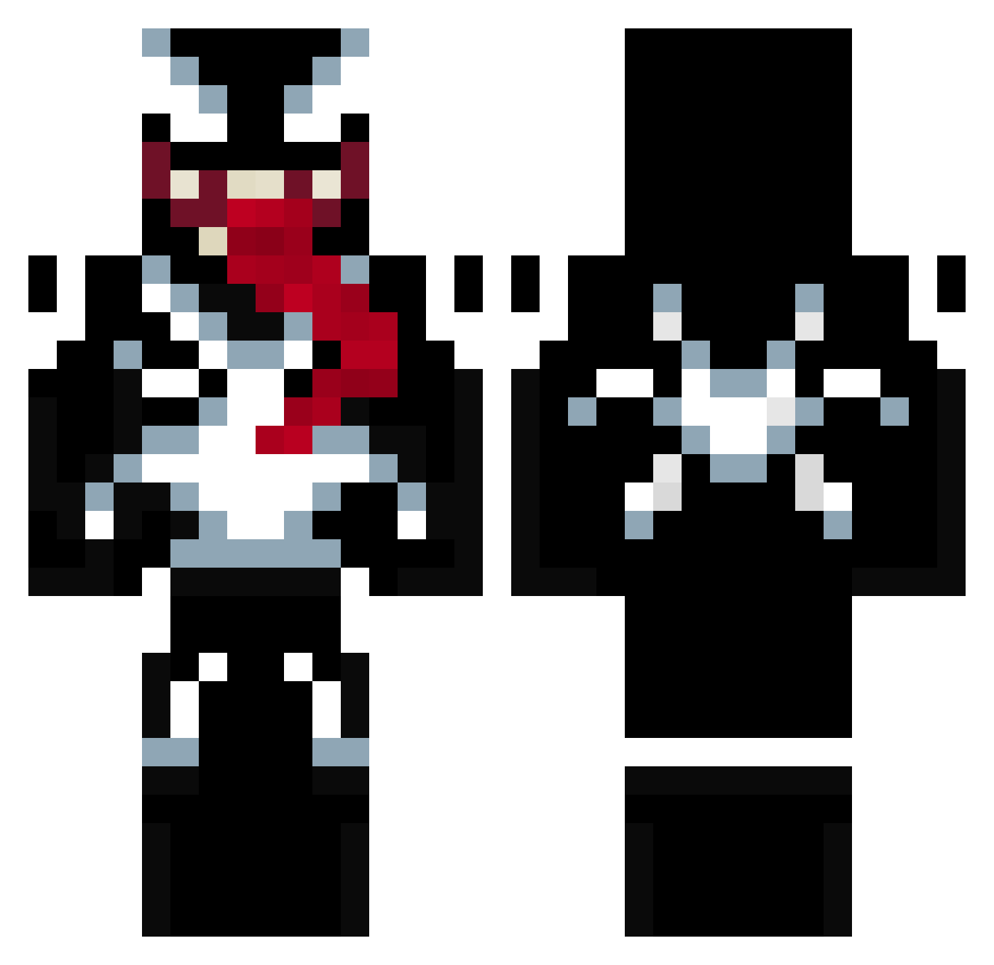 Acidic_1 Minecraft skin, front and back view