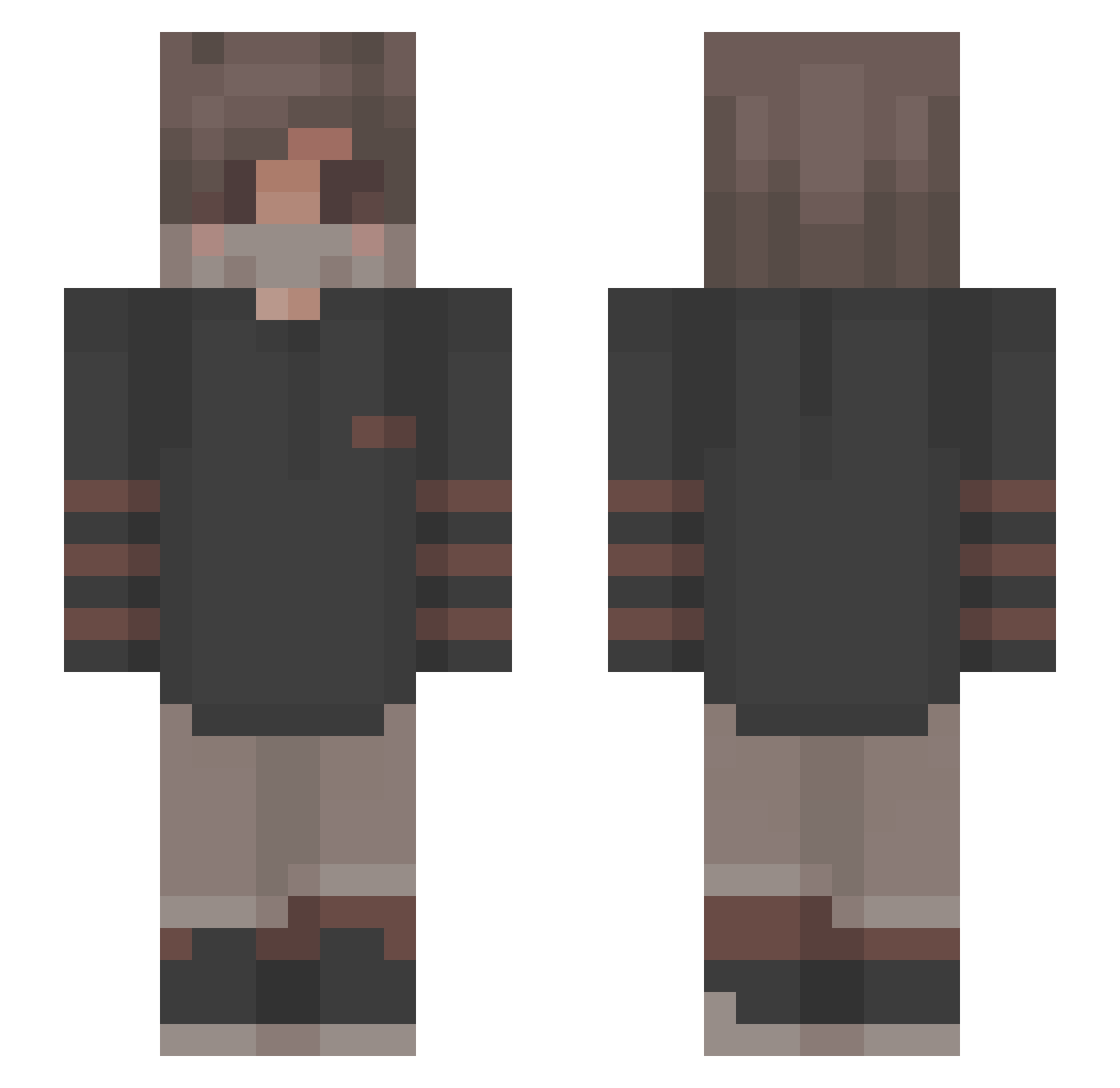 Ezquio Minecraft skin, front and back view