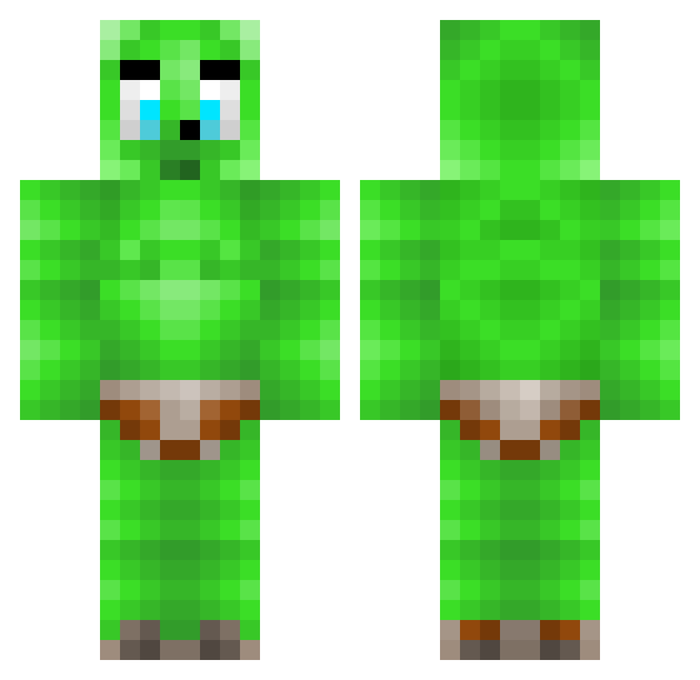 vaveen Minecraft skin, front and back view