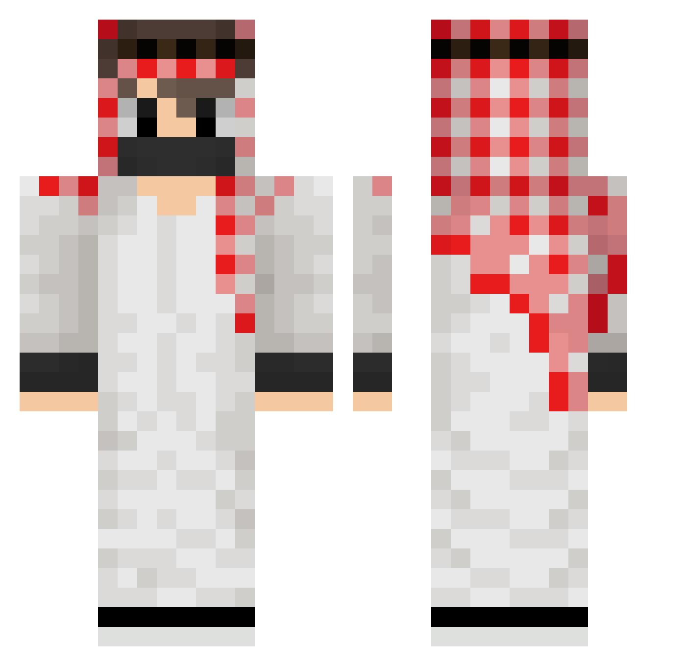 7bll Minecraft skin, front and back view