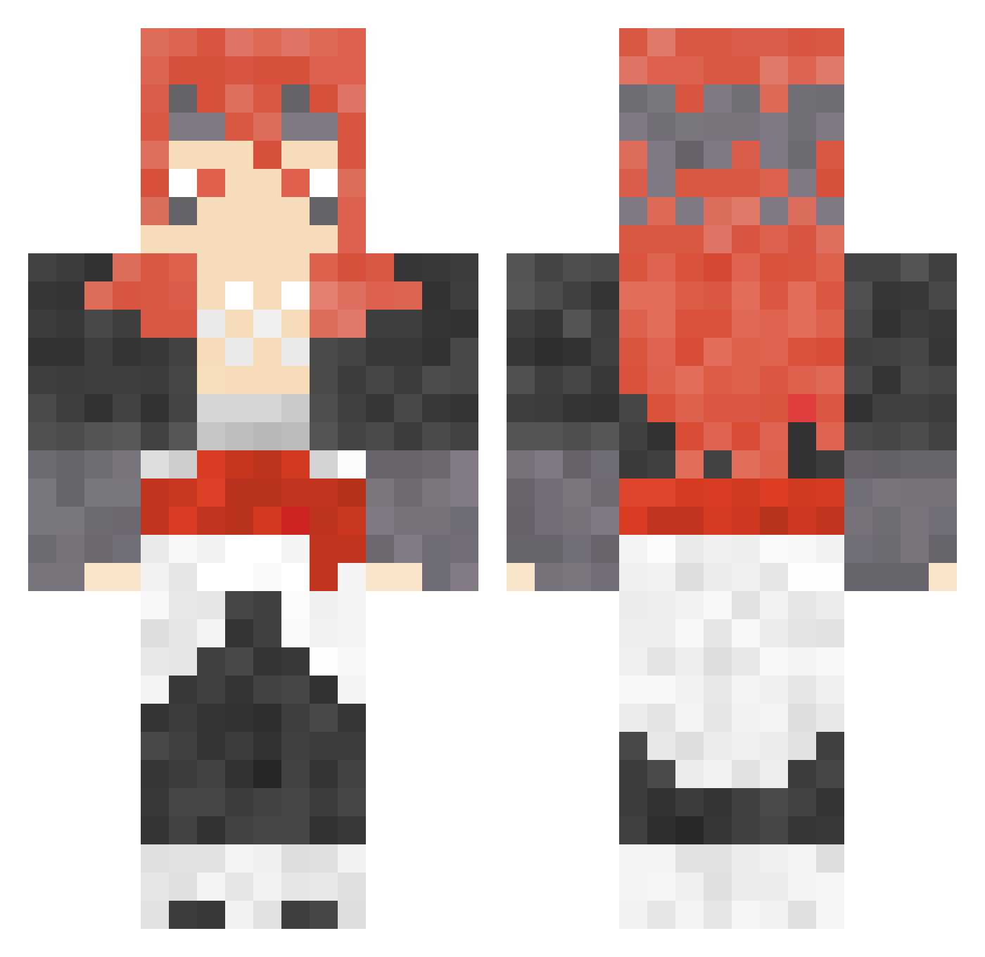 TiTioTKS Minecraft skin, front and back view