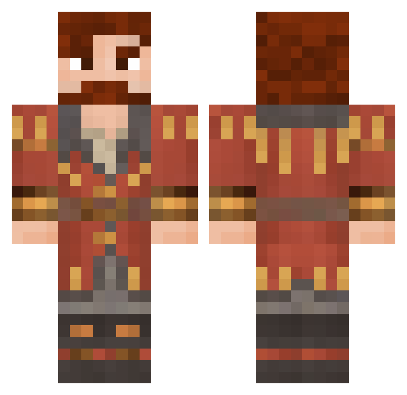 LeBeLe04 Minecraft skin, front and back view