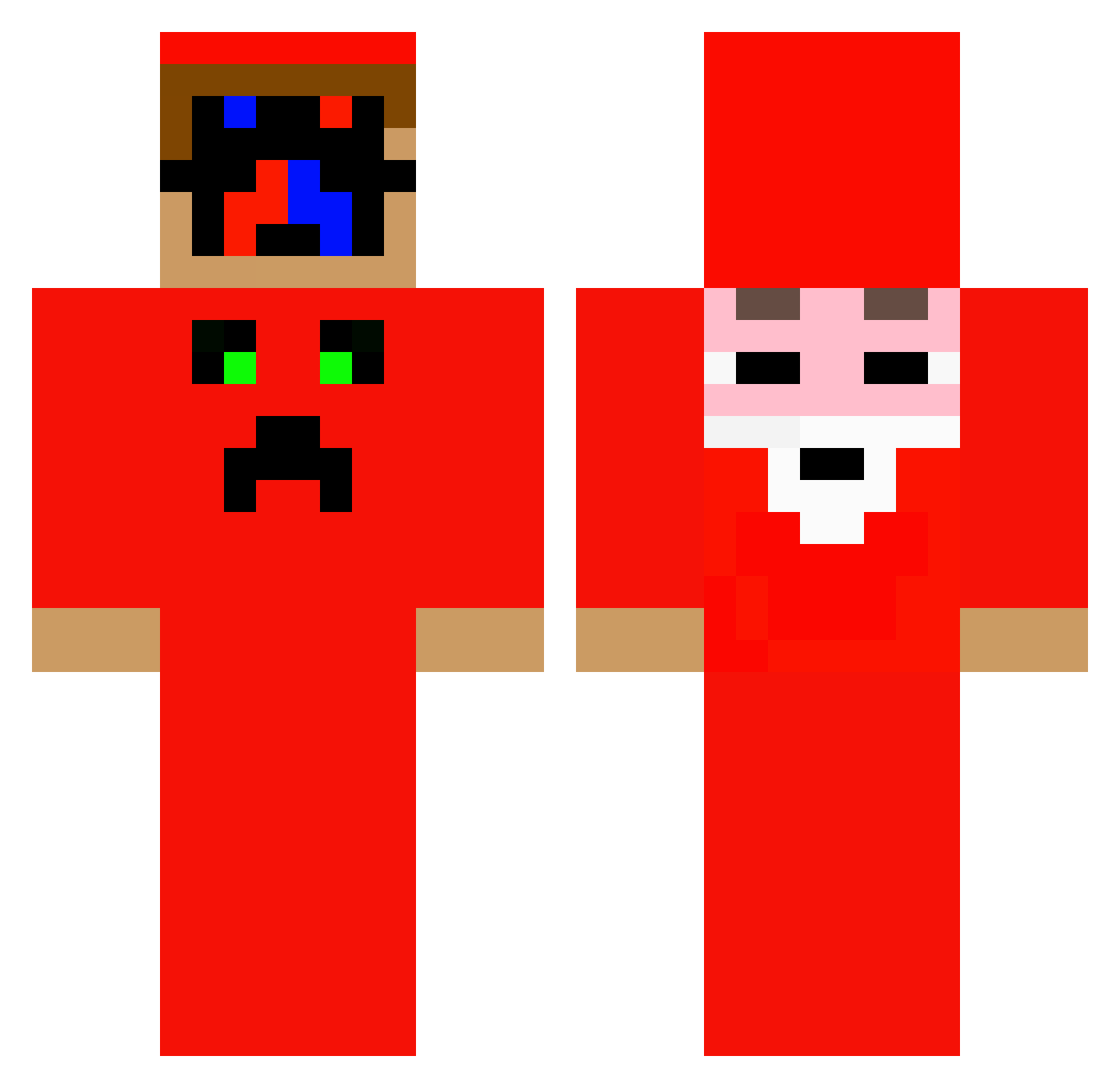 foxyfeit Minecraft skin, front and back view