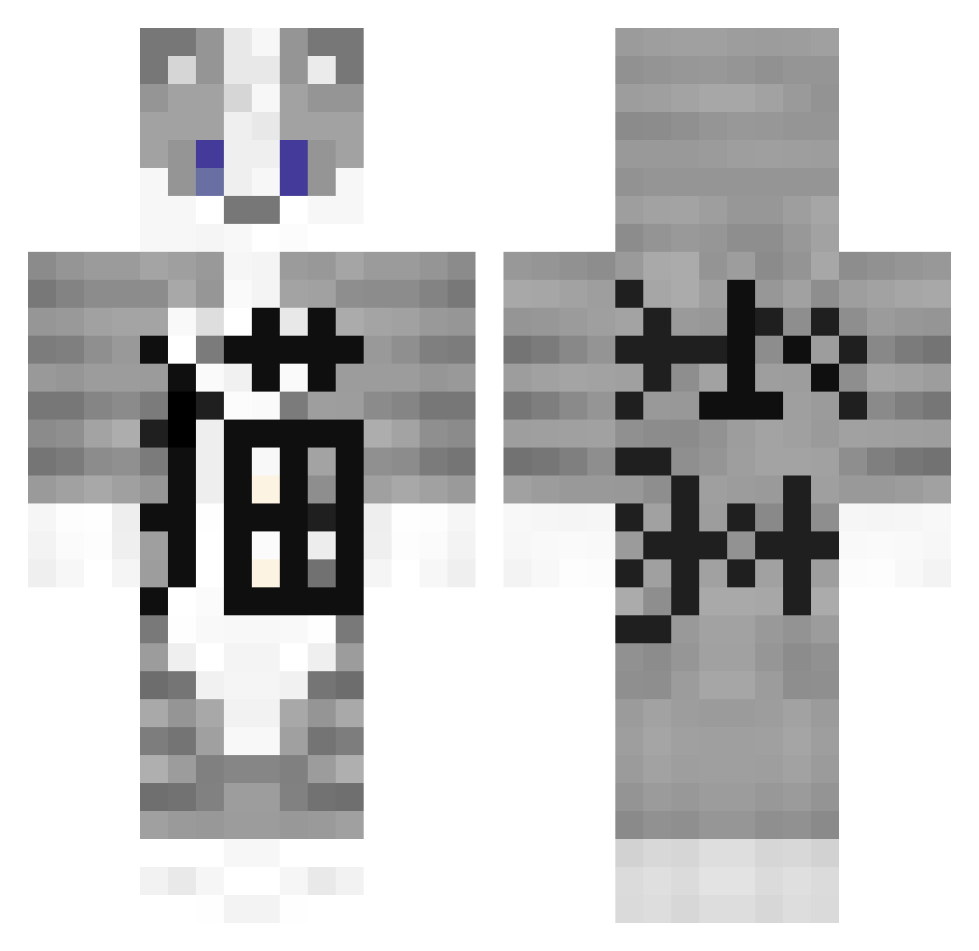 nyannmaru11 Minecraft skin, front and back view