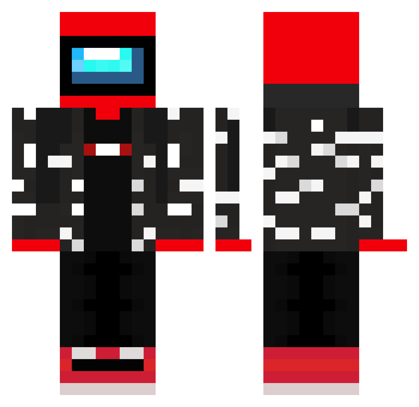 JubJub104 Minecraft skin, front and back view