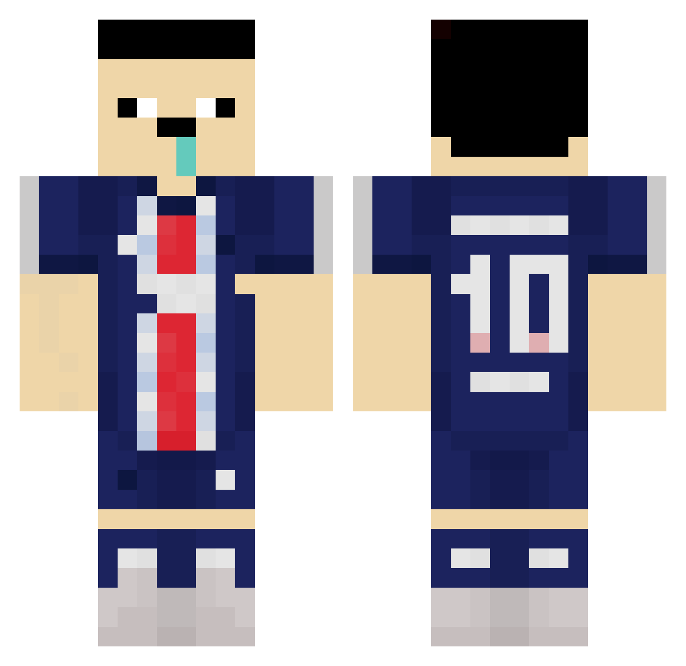 An0sFist3erHD Minecraft skin, front and back view