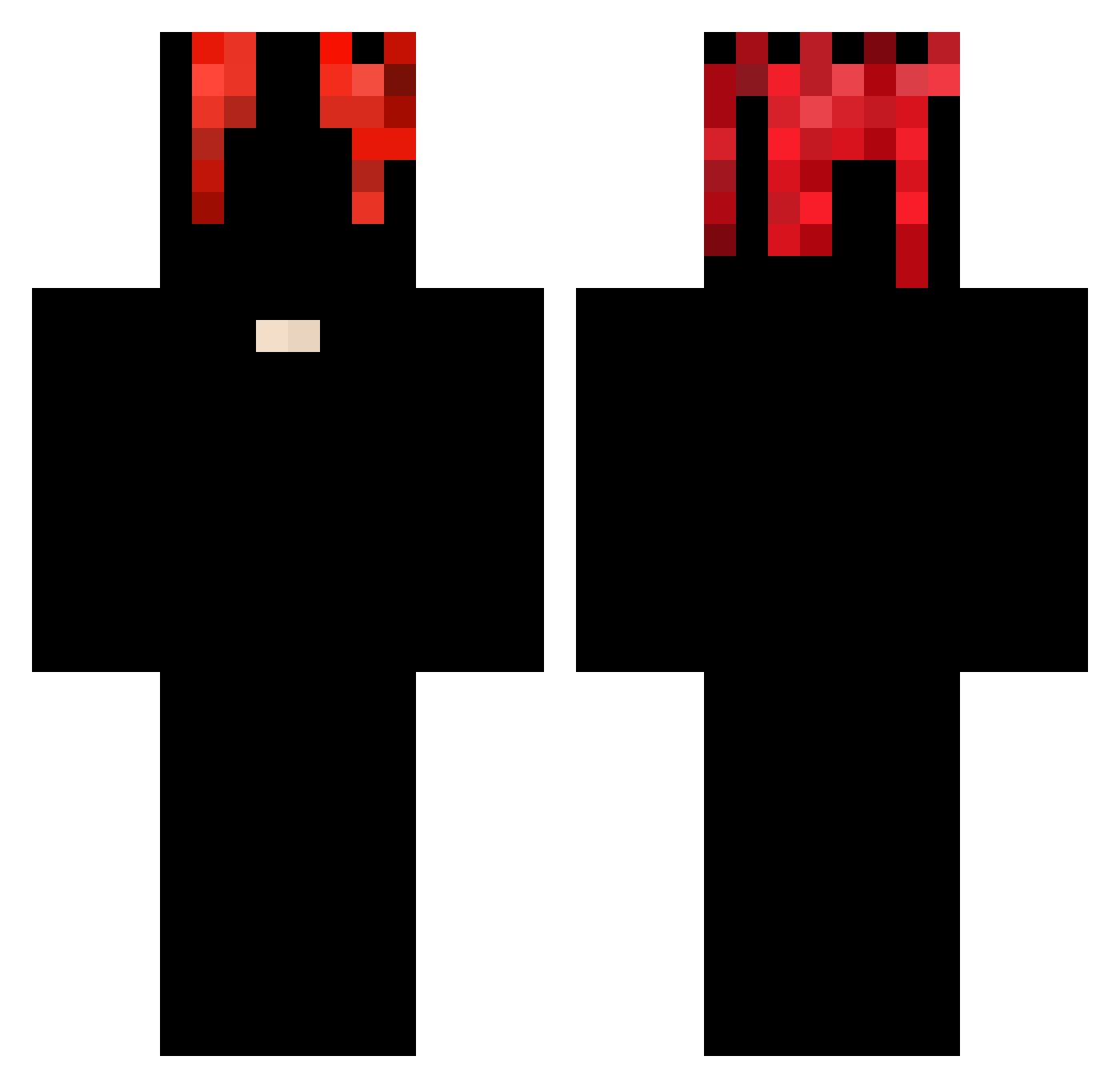 Nixol Minecraft skin, front and back view